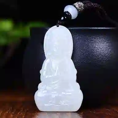 静汝玉 吉祥 观音 和田玉 吊坠 男女同款情侣款 白玉