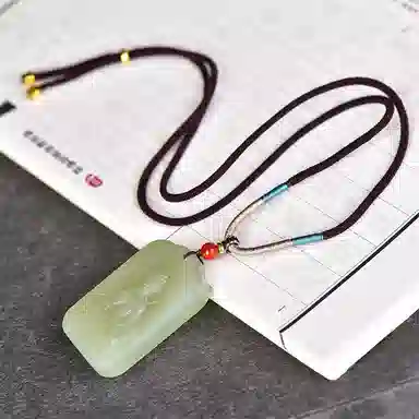 静汝玉 精致观音牌 和田玉 吊坠 男款 青白玉