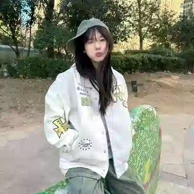 悍戈 美式复古高街风多元素设计宽松百搭潮流外套夹克 男女同款