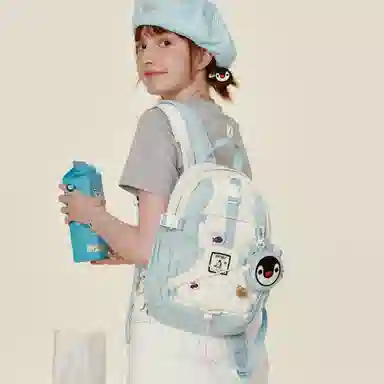 VANWALK Pingu Backpack Large Black White Plaid