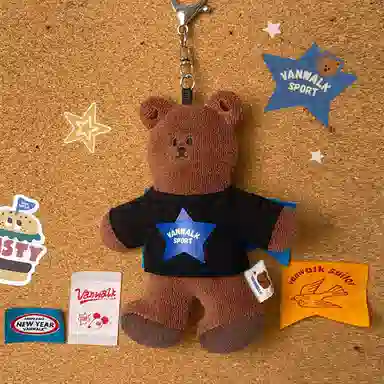 VANWALK Plush Bear Keychain