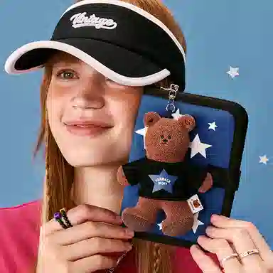 VANWALK Plush Bear Keychain