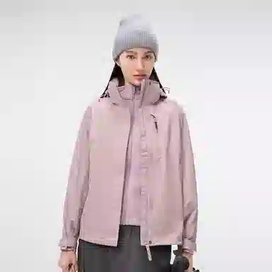 探路者 户外三合一抓绒两件套夹克 女款