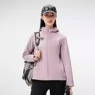 探路者 秋冬户外防风连帽夹克 女款