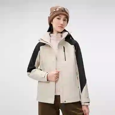 探路者 户外三合一抓绒两件套夹克 女款