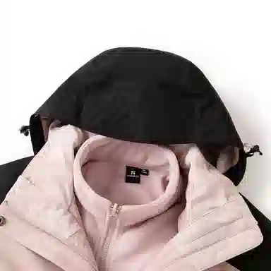 探路者 户外三合一抓绒两件套夹克 女款