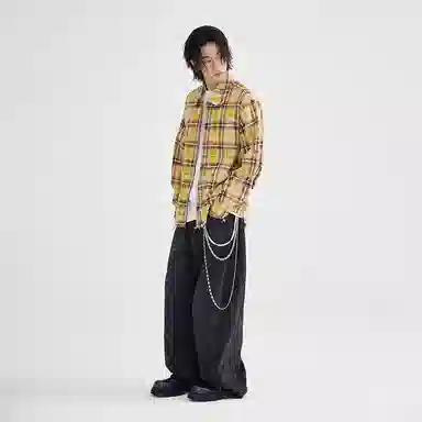 BENMYSHOWER Plaid Jacket