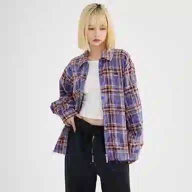 BENMYSHOWER Plaid Jacket