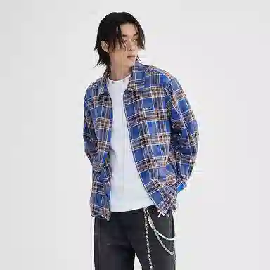 BENMYSHOWER Plaid Jacket