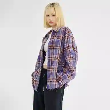 BENMYSHOWER Plaid Jacket