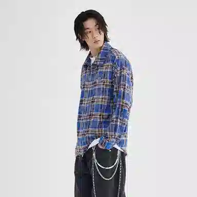 BENMYSHOWER Plaid Jacket