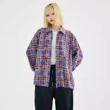 BENMYSHOWER Plaid Jacket