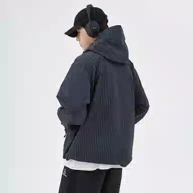 BENMYSHOWER Plaid Utility Jacket