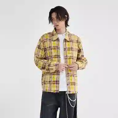 BENMYSHOWER Plaid Jacket
