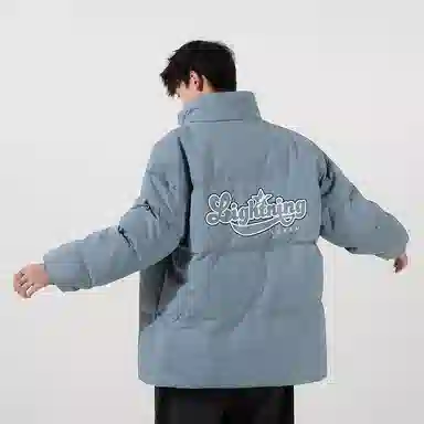 Lightning X Storm Retro College Style Puffer Jacket