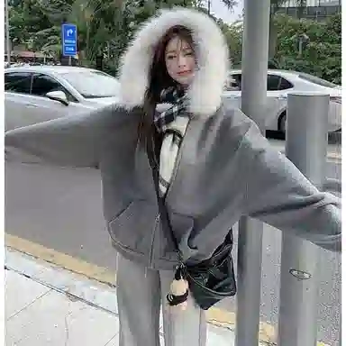 SUNSUNTOWN Hooded Wool Coat