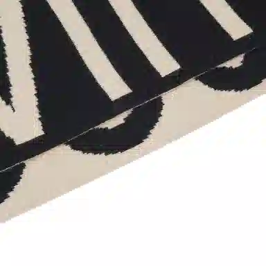 Calvin Klein Jacquard Wool Scarf Black