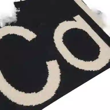 Calvin Klein Jacquard Wool Scarf Black