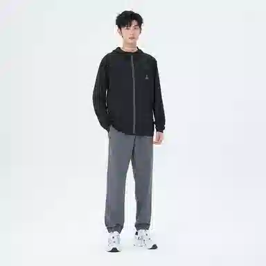 匹克 纯色运动外套细腻柔和阔腿长裤健身套装 男款