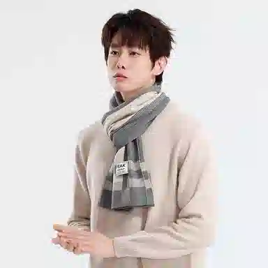 匹克 轻盈无感  穿戴舒适 聚酯纤维 绒线围巾 男款