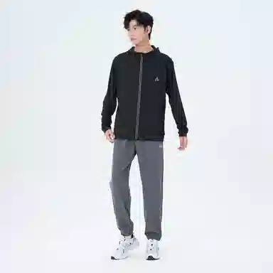 匹克 纯色运动外套细腻柔和阔腿长裤健身套装 男款