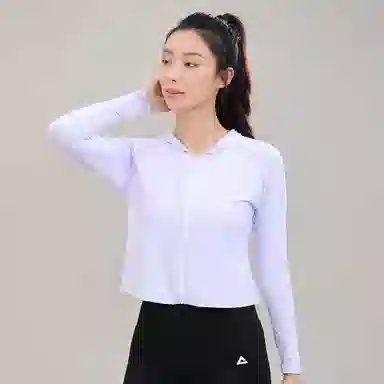 匹克 瑜伽服健身运动服套装 粉色背心三分打底裤三件套 女款 紫色外套
