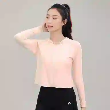 匹克 瑜伽服健身运动服套装 粉色背心五分打底裤三件套 女款