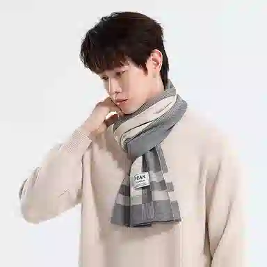 匹克 轻盈无感  穿戴舒适 聚酯纤维 绒线围巾 男款