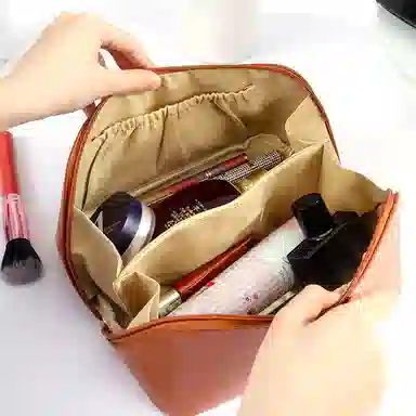 CUCX Large Capacity PU Makeup Bag