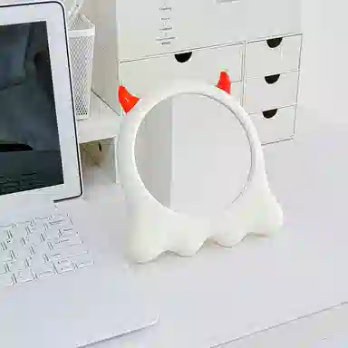 米甜兔 白色可爱化妆镜 便捷