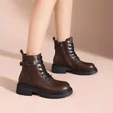 珂卡芙 合成革 百搭通勤潮流时尚舒适 马丁靴 女款