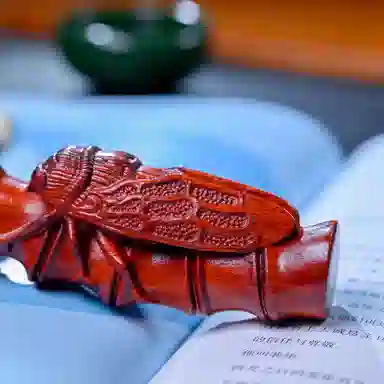 仙友 国风新中式节节高升手工精雕木质盘玩文玩飞黄腾达随身把玩挂件 紫檀属 把件 男女同款情侣款