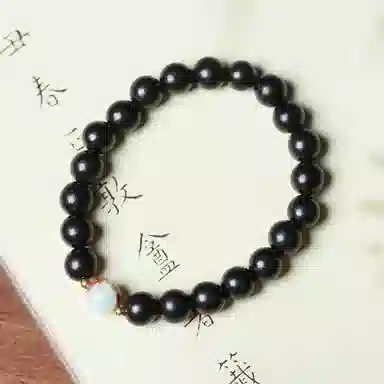 仙友 新中式国风菩提串珠 过香佑福 复古国潮轻奢转运招财佛珠念珠 黑檀 手串 男女同款情侣款