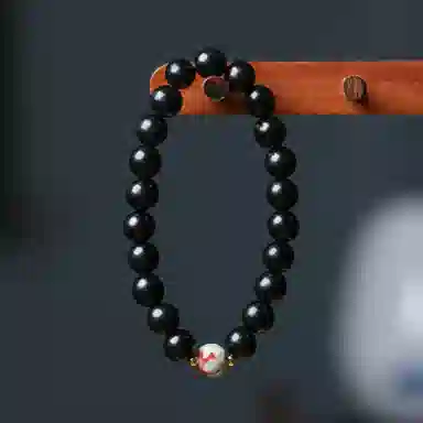 仙友 新中式国风菩提串珠 过香佑福 复古国潮轻奢转运招财佛珠念珠 黑檀 手串 男女同款情侣款