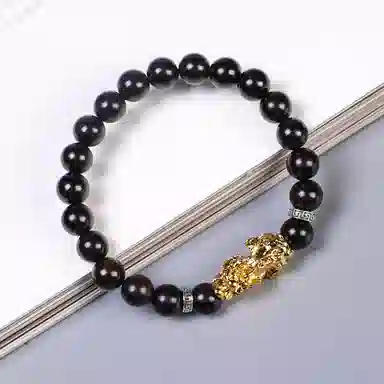 仙友 招财纳福转运珠 国风新中式貔貅文玩佛珠 平安喜乐 财源广进 黑檀 手串 男女同款情侣款