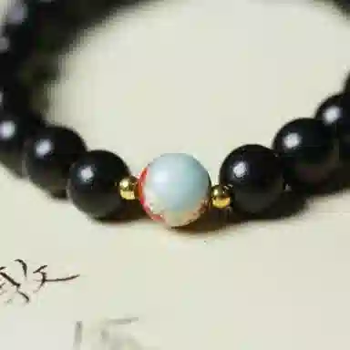 仙友 新中式国风菩提串珠 过香佑福 复古国潮轻奢转运招财佛珠念珠 黑檀 手串 男女同款情侣款