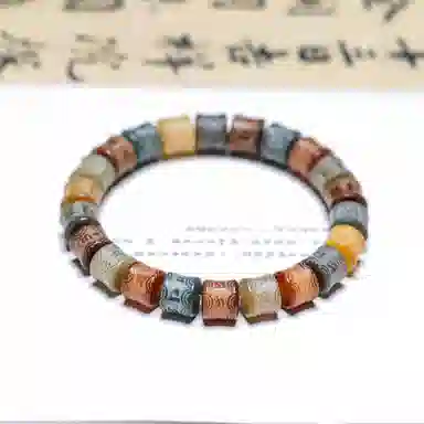 仙友 新中式国风串珠 过香佑福 复古国潮轻奢转运招财佛珠念珠 白玉菩提 手串 男女同款情侣款