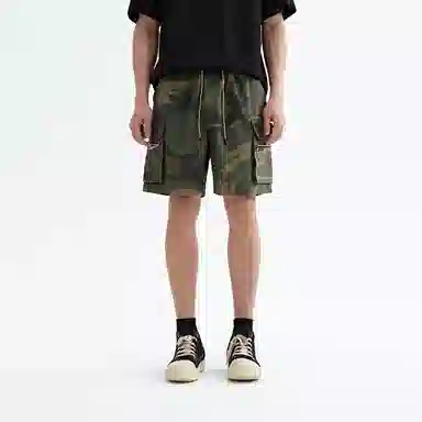 CHINISM Camo Drawstring Shorts