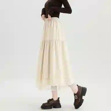 法文箱子 简约通勤纯色休闲长裙 女款