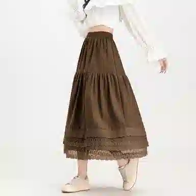 法文箱子 简约通勤纯色休闲长裙 女款