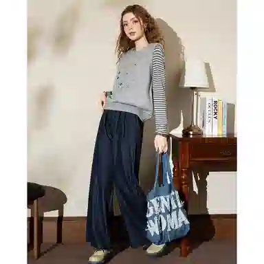 法文箱子 刺绣针织春秋季马甲 女款