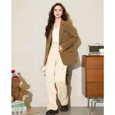 法文箱子 长袖通勤休闲西装 女款