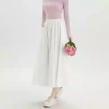 法文箱子 通勤纯色简约休闲长裙 女款