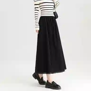 法文箱子 通勤纯色简约休闲长裙 女款