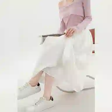 法文箱子 通勤纯色简约休闲长裙 女款