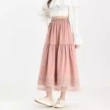 法文箱子 简约通勤纯色休闲长裙 女款