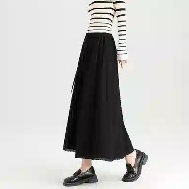 法文箱子 通勤纯色简约休闲长裙 女款