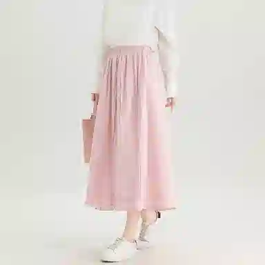 法文箱子 通勤纯色简约休闲长裙 女款