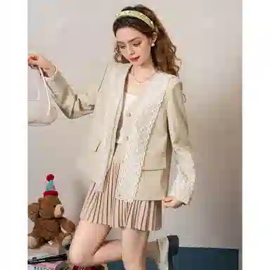 法文箱子 长袖通勤休闲夹克外套 女款