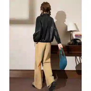 法文箱子 高级感小个子时尚皮衣 女款